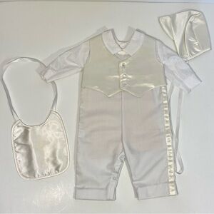 Vintage Baby Boy’s Something Pretty Baptism Outfit Special Occasion 3 Months